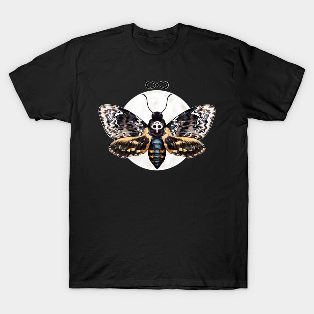 Skull moth T-Shirt by Sitenkova